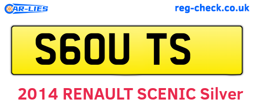 S60UTS are the vehicle registration plates.