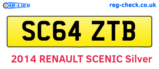 SC64ZTB are the vehicle registration plates.