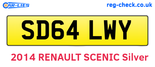 SD64LWY are the vehicle registration plates.