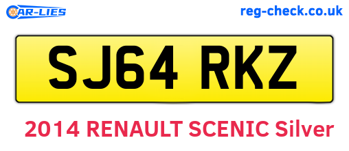 SJ64RKZ are the vehicle registration plates.