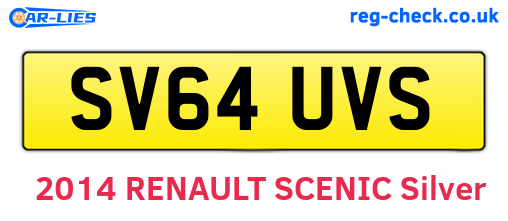 SV64UVS are the vehicle registration plates.