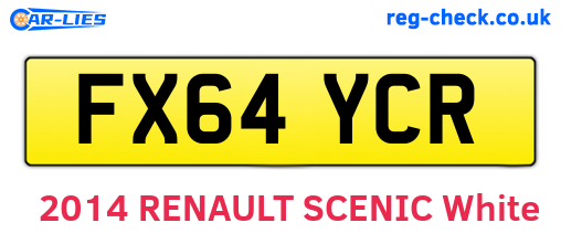 FX64YCR are the vehicle registration plates.