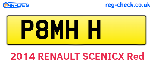 P8MHH are the vehicle registration plates.