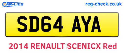 SD64AYA are the vehicle registration plates.