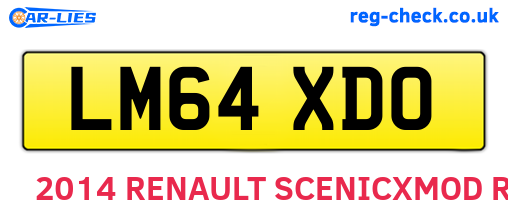 LM64XDO are the vehicle registration plates.