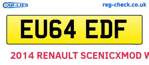 EU64EDF are the vehicle registration plates.