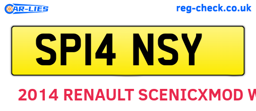 SP14NSY are the vehicle registration plates.