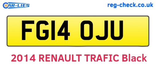 FG14OJU are the vehicle registration plates.