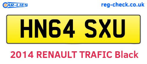 HN64SXU are the vehicle registration plates.