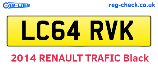 LC64RVK are the vehicle registration plates.