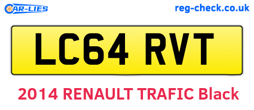 LC64RVT are the vehicle registration plates.