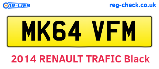 MK64VFM are the vehicle registration plates.