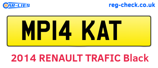 MP14KAT are the vehicle registration plates.