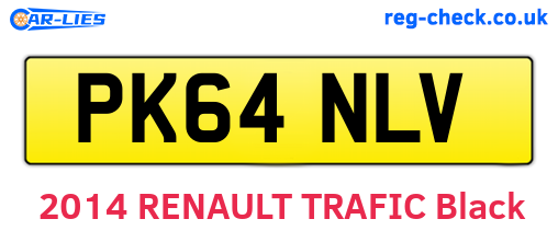 PK64NLV are the vehicle registration plates.