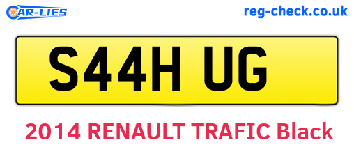 S44HUG are the vehicle registration plates.