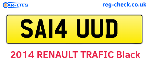 SA14UUD are the vehicle registration plates.