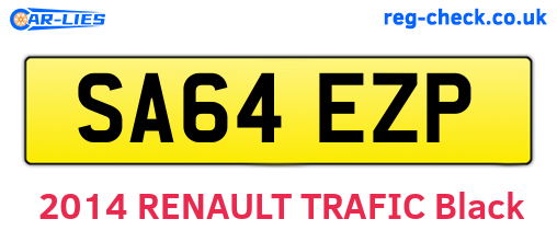 SA64EZP are the vehicle registration plates.