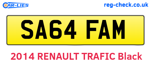 SA64FAM are the vehicle registration plates.