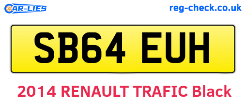 SB64EUH are the vehicle registration plates.