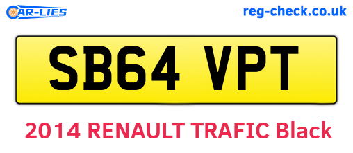 SB64VPT are the vehicle registration plates.