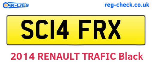 SC14FRX are the vehicle registration plates.