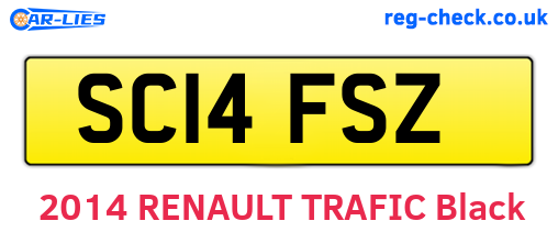 SC14FSZ are the vehicle registration plates.