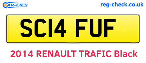 SC14FUF are the vehicle registration plates.