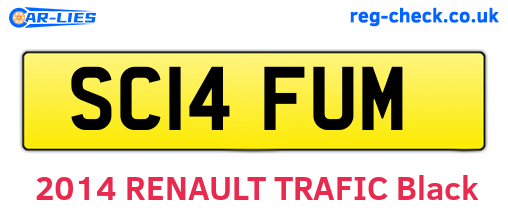 SC14FUM are the vehicle registration plates.