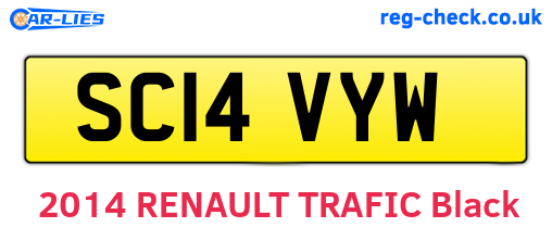 SC14VYW are the vehicle registration plates.