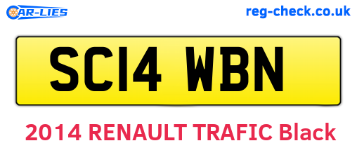 SC14WBN are the vehicle registration plates.