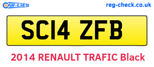 SC14ZFB are the vehicle registration plates.