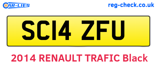 SC14ZFU are the vehicle registration plates.