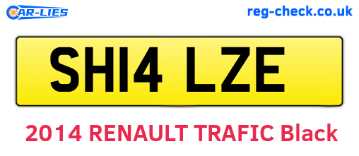 SH14LZE are the vehicle registration plates.