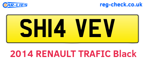 SH14VEV are the vehicle registration plates.