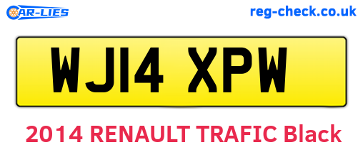 WJ14XPW are the vehicle registration plates.