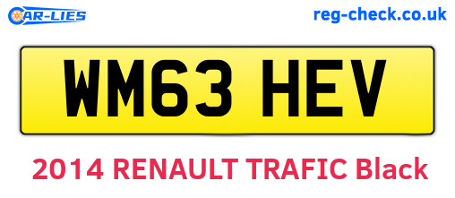 WM63HEV are the vehicle registration plates.