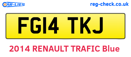 FG14TKJ are the vehicle registration plates.