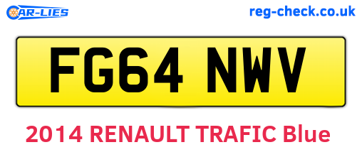 FG64NWV are the vehicle registration plates.