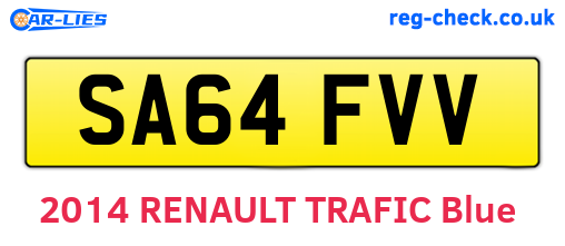 SA64FVV are the vehicle registration plates.