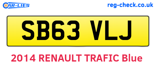 SB63VLJ are the vehicle registration plates.
