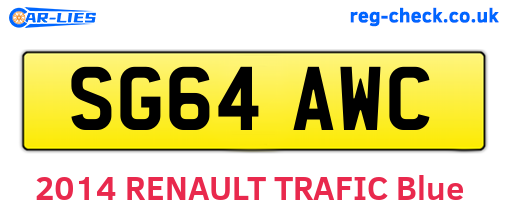 SG64AWC are the vehicle registration plates.