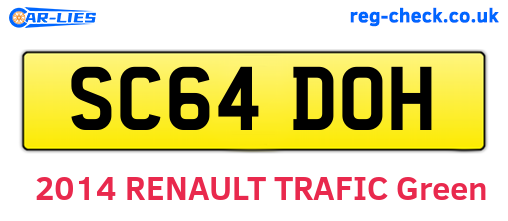 SC64DOH are the vehicle registration plates.