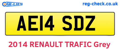 AE14SDZ are the vehicle registration plates.