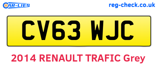 CV63WJC are the vehicle registration plates.