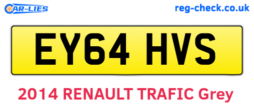 EY64HVS are the vehicle registration plates.