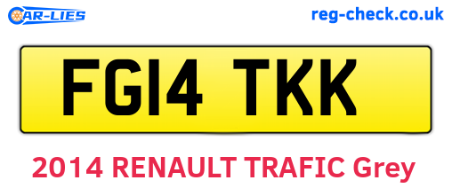 FG14TKK are the vehicle registration plates.