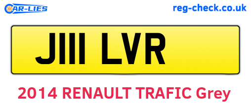 J111LVR are the vehicle registration plates.