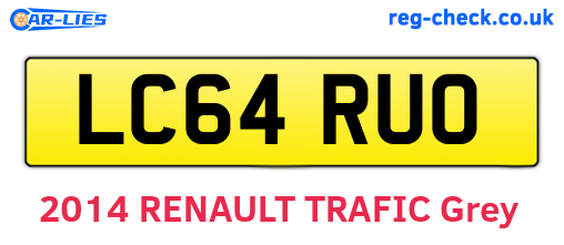 LC64RUO are the vehicle registration plates.