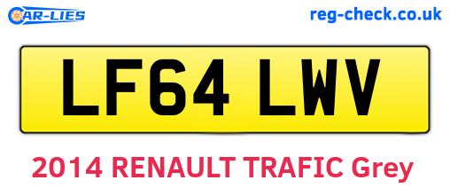 LF64LWV are the vehicle registration plates.