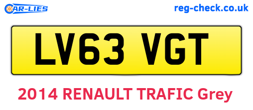 LV63VGT are the vehicle registration plates.